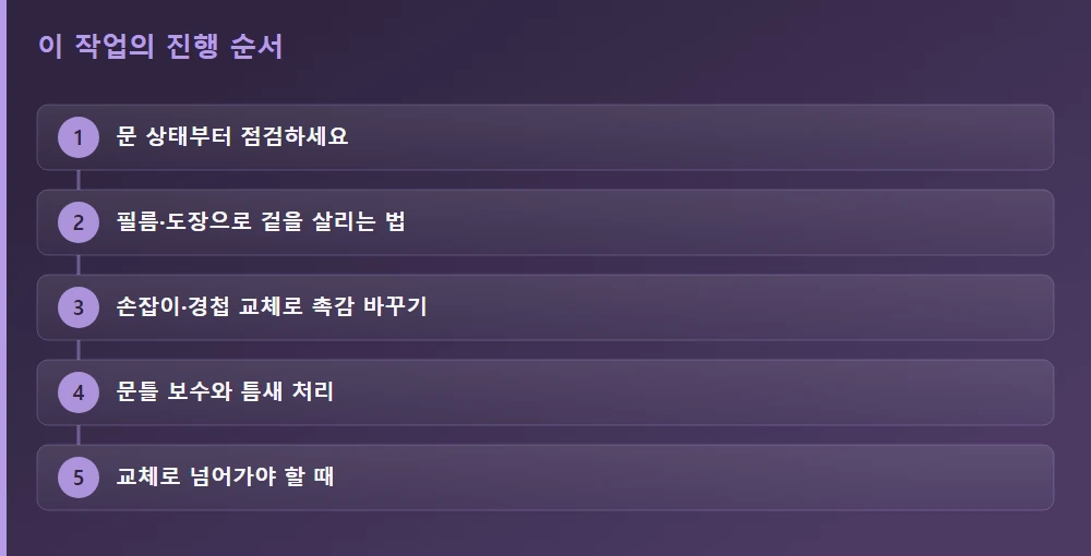 이 작업의 진행 순서 — 글의 흐름을 한눈에
