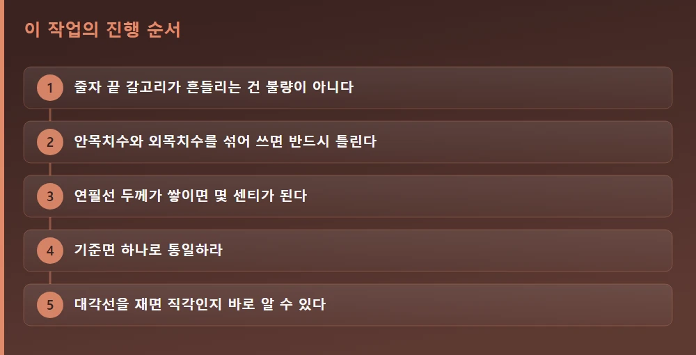 이 작업의 진행 순서 — 글의 흐름을 한눈에