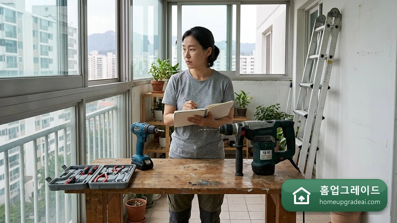 공구 살까 빌릴까: 전동드릴·사다리·컷소, 쓰는 횟수가 기준입니다 — AI 참고 이미지